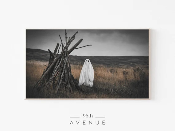 Halloween Frame Tv Art | Ghost In Fields | Samsung Frame Tv Art | Creepy Tv Wall Art | Halloween ... | Etsy (US)
