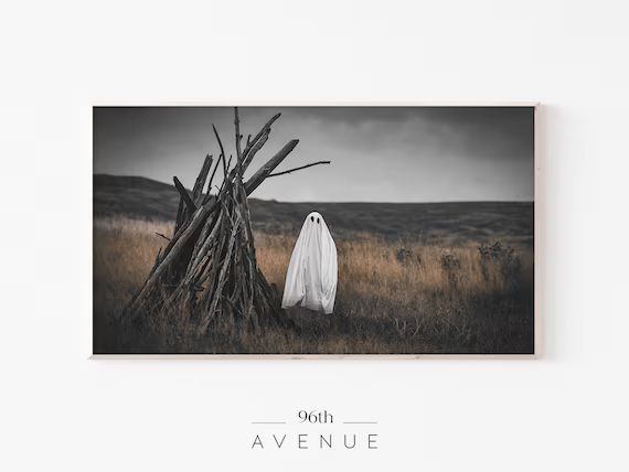 Halloween Frame Tv Art | Ghost In Fields | Samsung Frame Tv Art | Creepy Tv Wall Art | Halloween ... | Etsy (US)