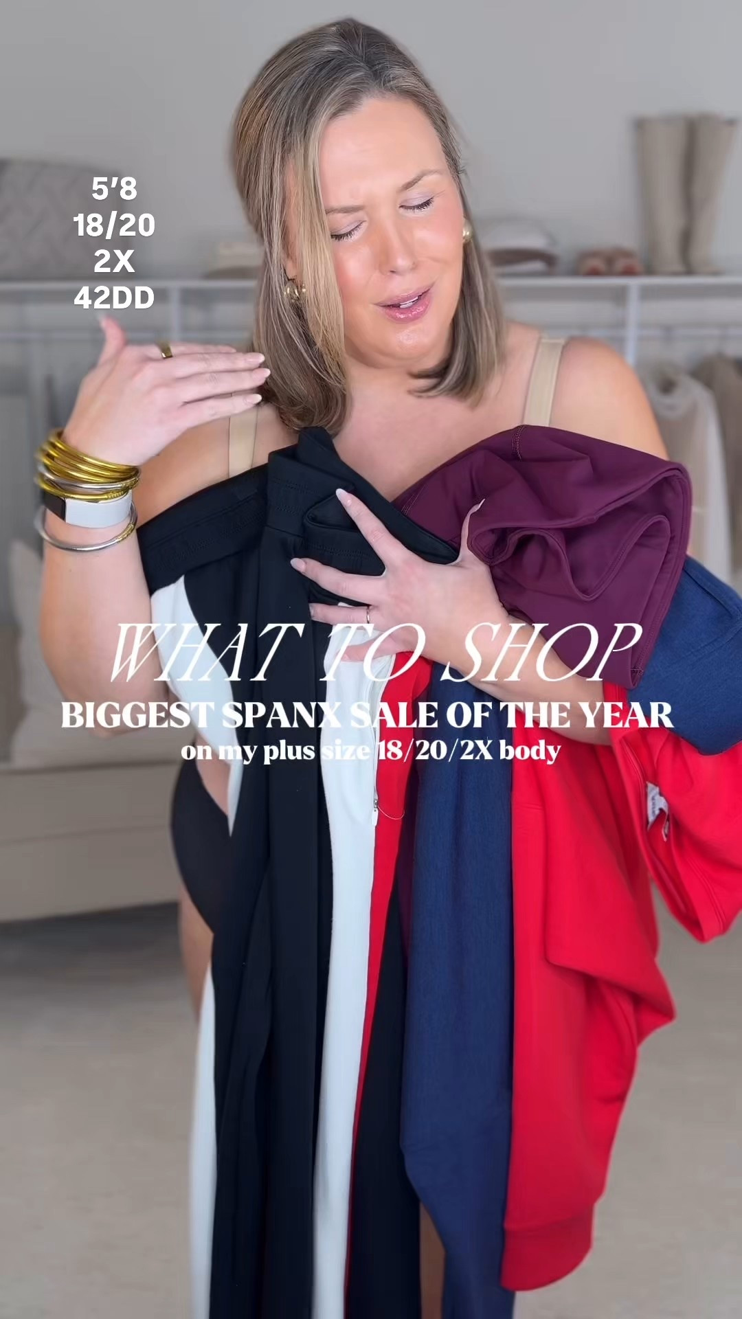 	SALE ALERT!!! 
1.	These air essentials pants are amazing, wide leg, size up! I wear 3X. Same with top!
	2.	Booty boost leggings run true to size, I wear my regular 2X! I size up in the neck tunic top, I wear 3X.
	3.	Barrel sweats run true bit I like a little room in mine, so I sized up to 3x! In the airessentials top size up, I got the 3X, for length!
	4.	These everywhere flare jeans run true to size, they have a lot of compression in the stomach area, and so if you’re unsure it doesn’t hurt to size up but they do stretch out a little. I wear 2X.
	5.	Barrel jeans run true to size! I wear the 2x, get your regular size!
	6.	Booty boost leggings run true to size, I wear my regular 2X! I size up in the neck tunic top, I wear 3X.
	7.	Ankle skinny pull on jeans run true, I wear the 2X!
	8.	Wide leg with compression run true, and long! Get your regular size, I am in 2X regular.
	9.	Micro flares that pull on are MY FAVE - They run on the smaller side but do have a lot of stretch! I am in the 2X regular. 
	10.	Ivory silk blouse - I size up in these for the hip area and suggest you do the same if shaped like me!
	11.	Pull on work pants with tummy support are amazing, run true to size and I wear 2X!
	12.	Redefine flare Jeans are high quality but do run very small, size up 2! I wear the 24 regular but also they are long on me!
	13.	Redefine ankle run very small, size up 2! I wear the 24 regular 
	14.	Original everywhere jeans run small - size up! I am in 2X but need the 3x!
	15.	Corduroys run true, I am in 2X!
	16.	Perfect pants are amazing, they run long so I wear the 2x petite! 3x in top
	17.	These pull on flares run generous, I think I could do the 1X but am in the 2x!
	18.	Barrel dress pants get your regular size! I am in 2x
	19.	Faux leather leggings run true, and long! I wear the 2x regular 
	20.	2X in leggings and 3x in top!
	•		21.	I like to size up in the air essentials - 3X in the flares and tunic top! Just for extra room but you really don’t need to if you like things more fitted! 

Plus size fashion, Spanx sale, activewear, workwear, trendy fashion, ootd

#LTKSaleAlert #LTKMidsize #LTKPlusSize