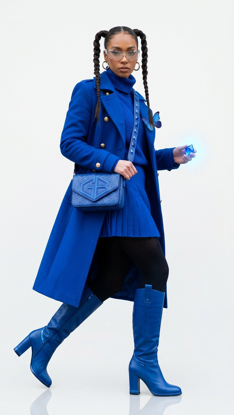 Feeling anything but blue. 💙 This monochromatic Cobalt Blue moment is the ultimate masterclass in tonal dressing. We’ve paired a structured military-style wool coat with a matching quilted crossbody for a seamless, high-fashion finish. Monochromatic outfits are the easiest way to look instantly elevated and "put together." Shop our top picks for electric blue statement pieces and accessories below. 👇 

#LTKSpringSale #LTKgrwm #LTKootd