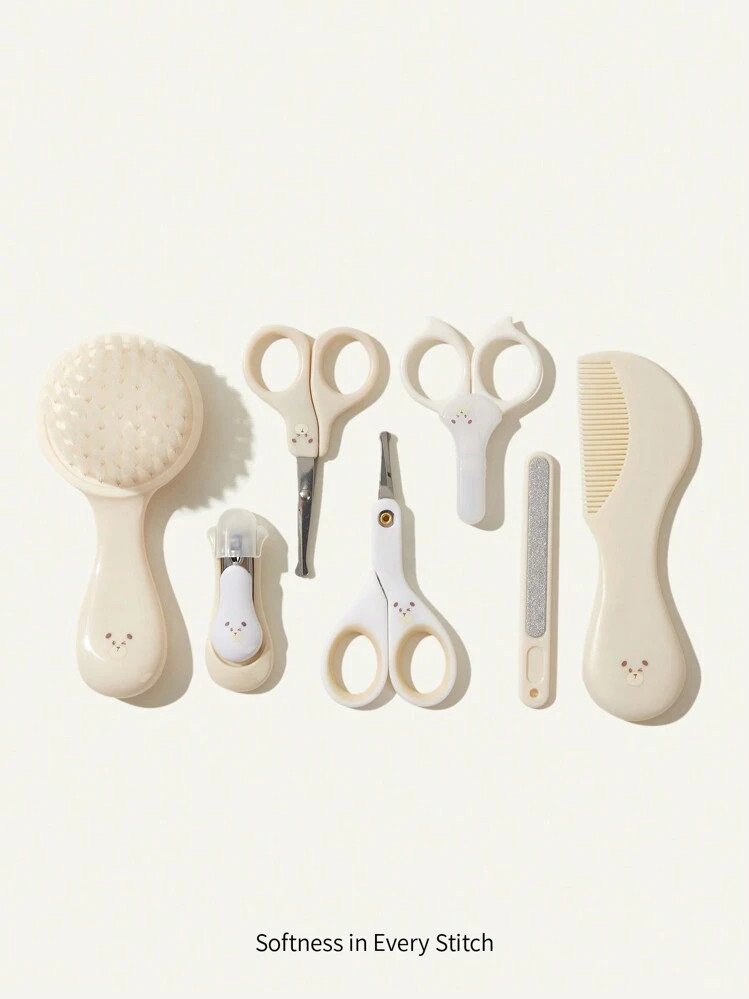Cozy Pixies 7pcs/set Beige Nursing Care Kit | SHEIN