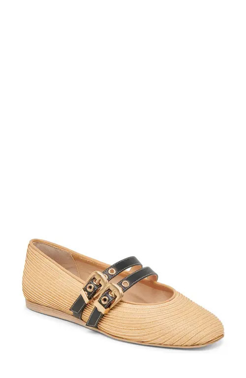 Dolce Vita Baylee Mary Jane Flat in Natural Raffia at Nordstrom, Size 9.5 | Nordstrom