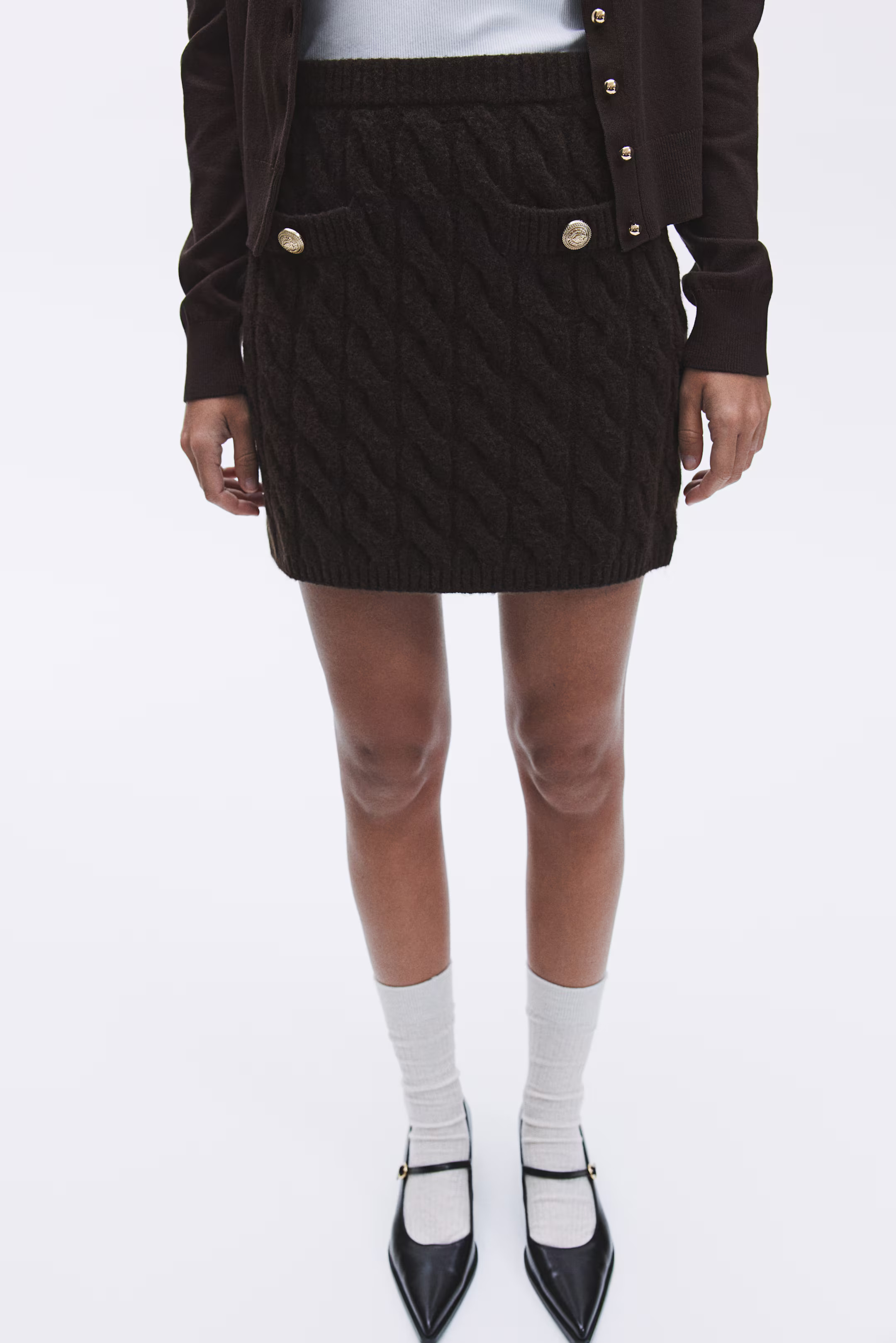 Cable-knit mini skirt | H&M (UK, MY, IN, SG, PH, TW, HK)