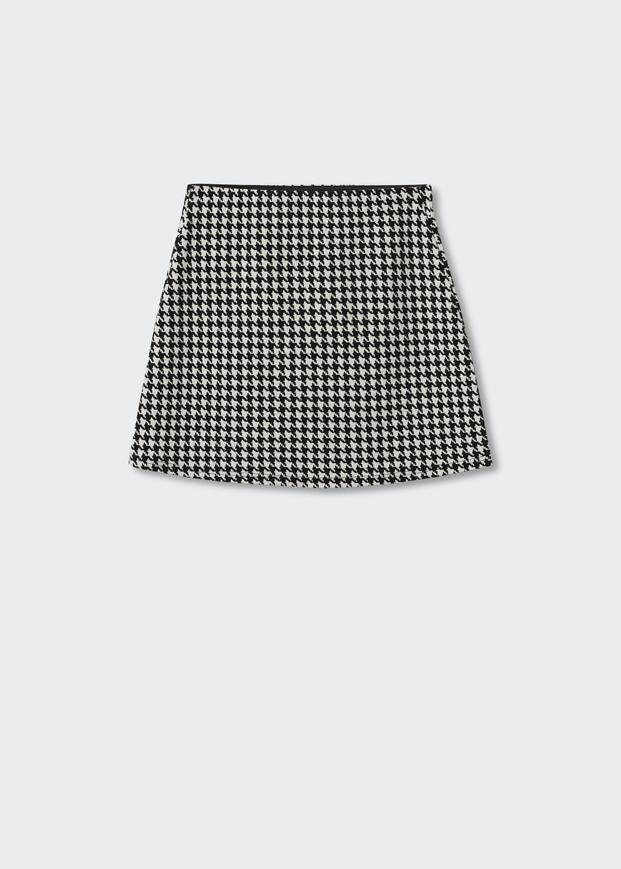 Houndstooth miniskirt -  Women | Mango United Kingdom | MANGO (UK)