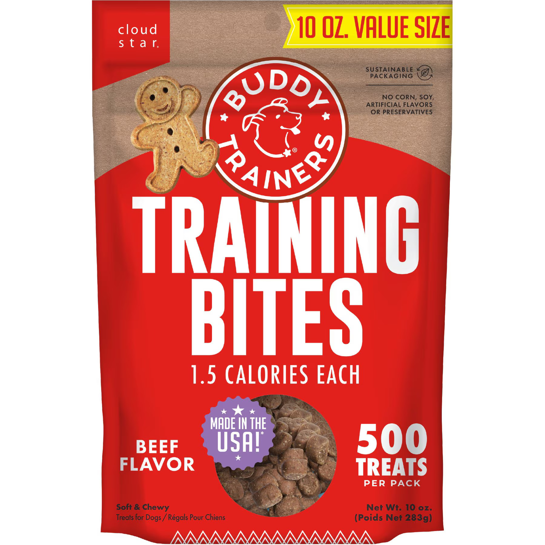 Buddy Biscuits Trainers Training Bites Beef Flavor Soft & Chewy Dog Treats, 10-oz bag | Chewy