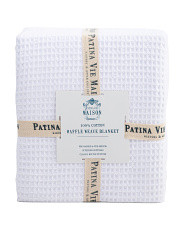Cotton Knit Waffle Weave Cotton Bed Blanket | TJ Maxx