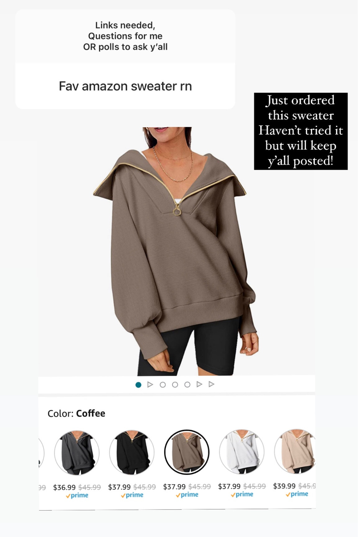 Amazon pullover sweater 