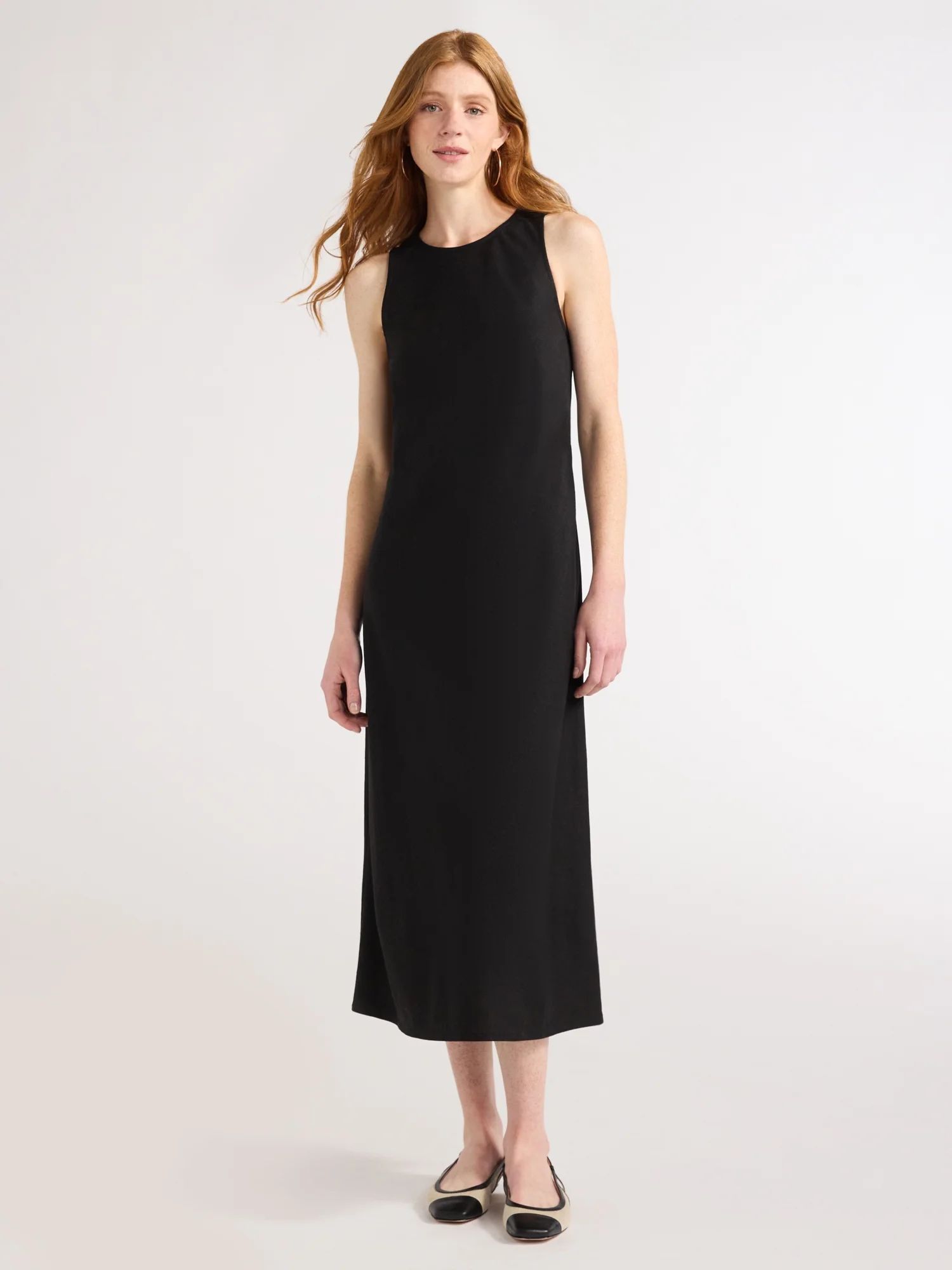 Free Assembly Women’s Sleeveless Bias Midi Dress, Sizes XS-XXL | Walmart (US)