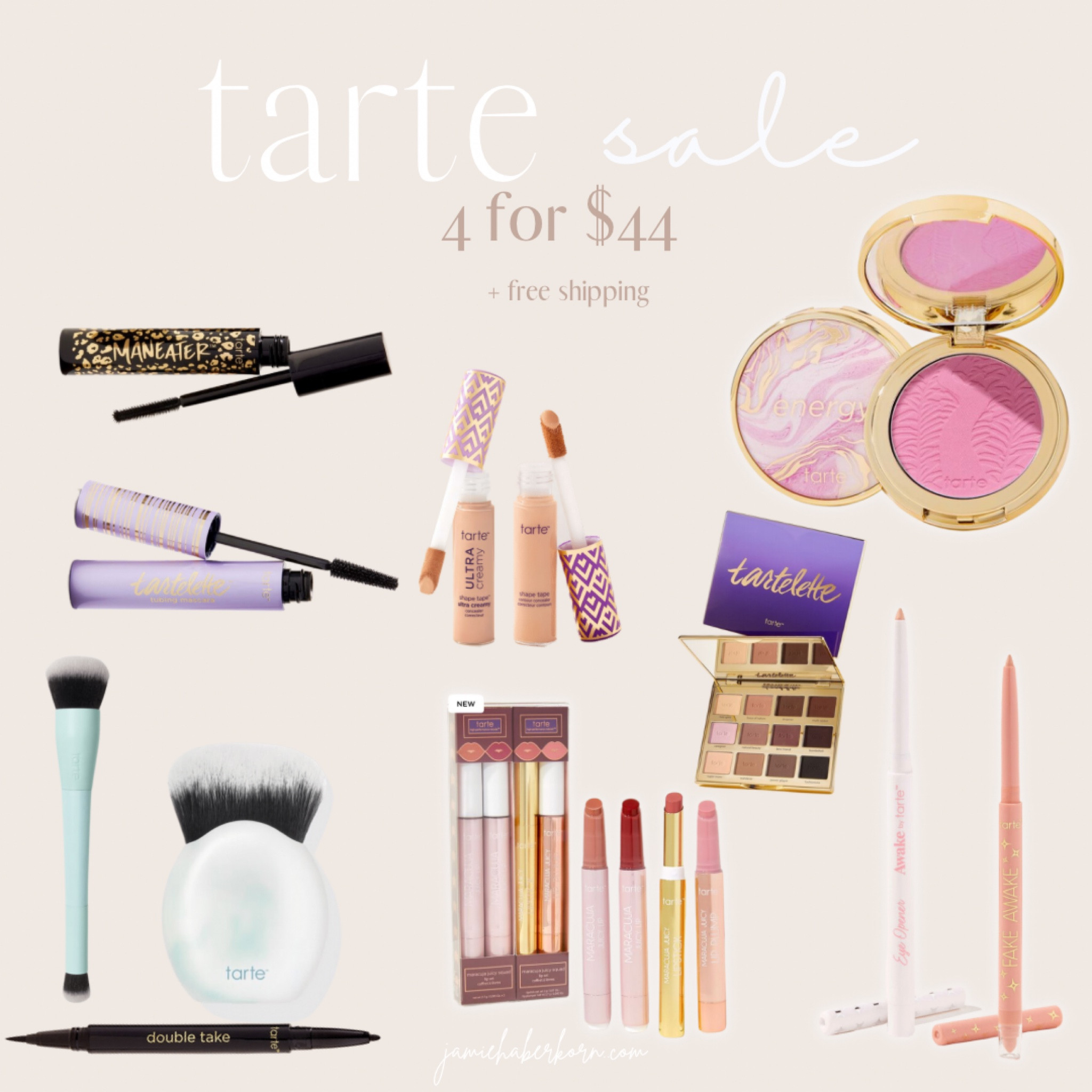 Tarte 4 items for $44 + free shipping - great stocking stuffers & gift ideas 

#tarte #sale #beautysale #makeup #tartecosmetics #stockingstuffer #giftidea #giftsunder20

#LTKsalealert #LTKbeauty #LTKGiftGuide