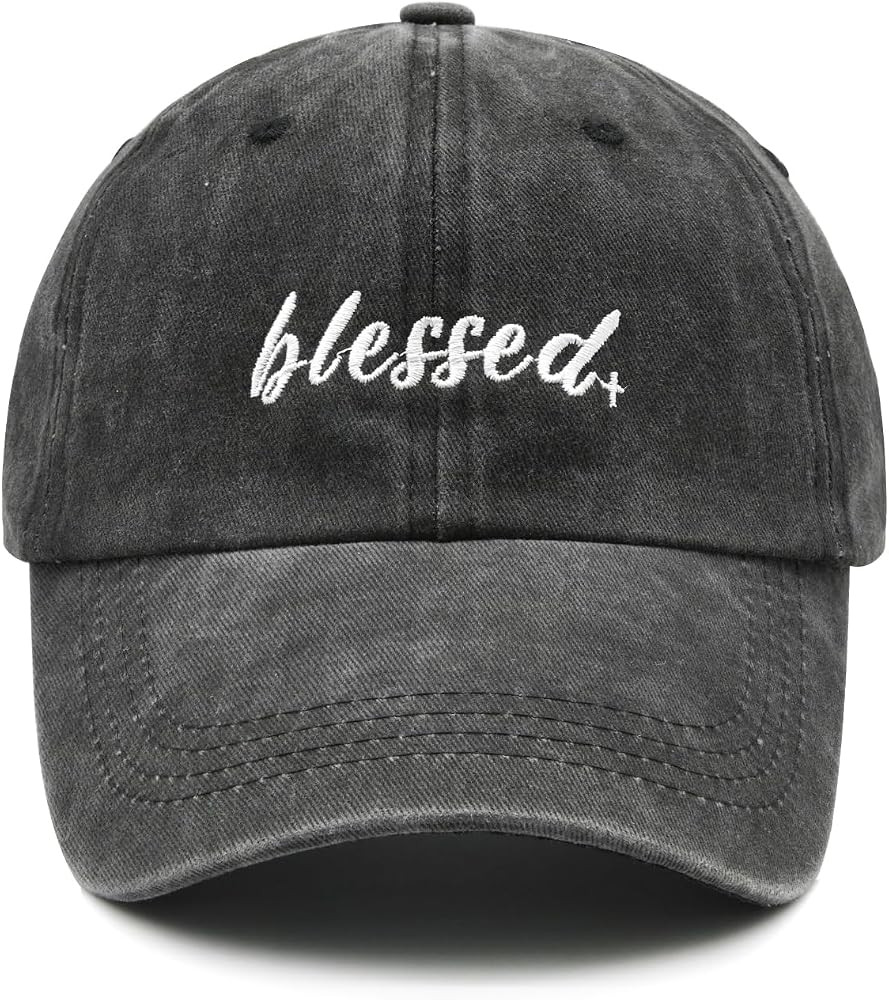 Women's Embroidered Dad Hat, Adjustable Vintage Washed Cotton Baseball Cap for Men | Amazon (US)