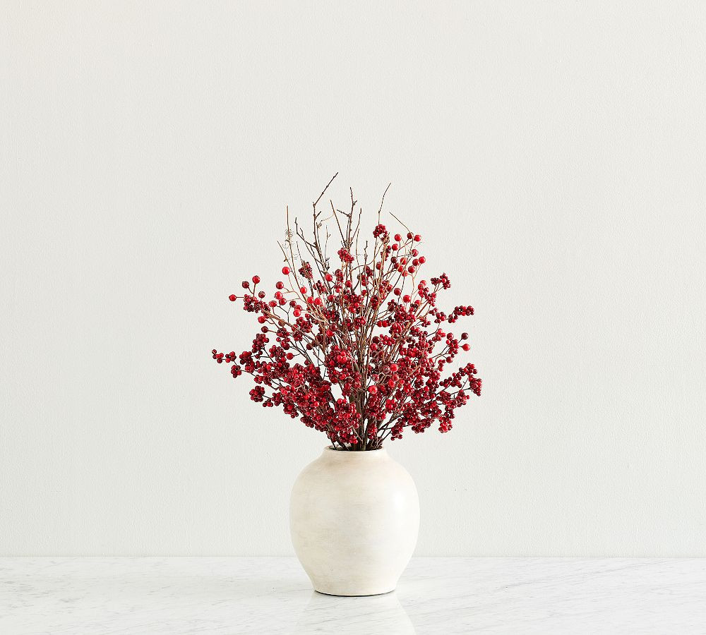 Wild Twig & Red Berry Bundle 18"" Red | Pottery Barn (US)