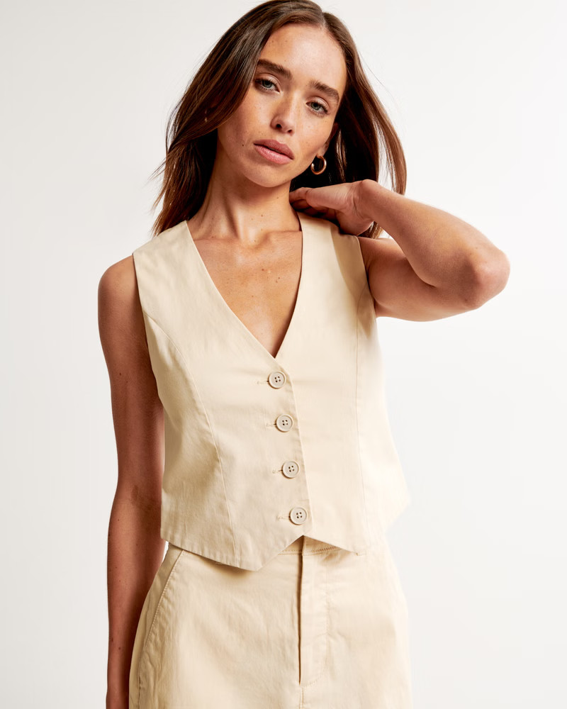 Tailored Vest Set Top | Abercrombie & Fitch (US)