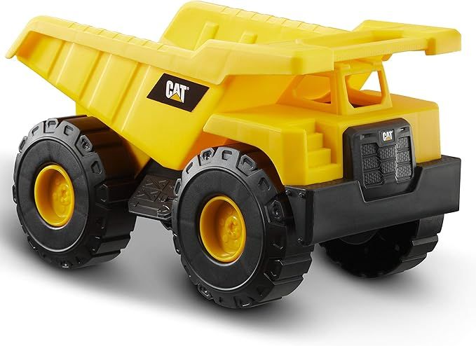 Amazon.com: CatToysOfficial Construction 10 Inch Plastic Dump Truck Toy, Yellow, Black, 82021AZ00... | Amazon (US)