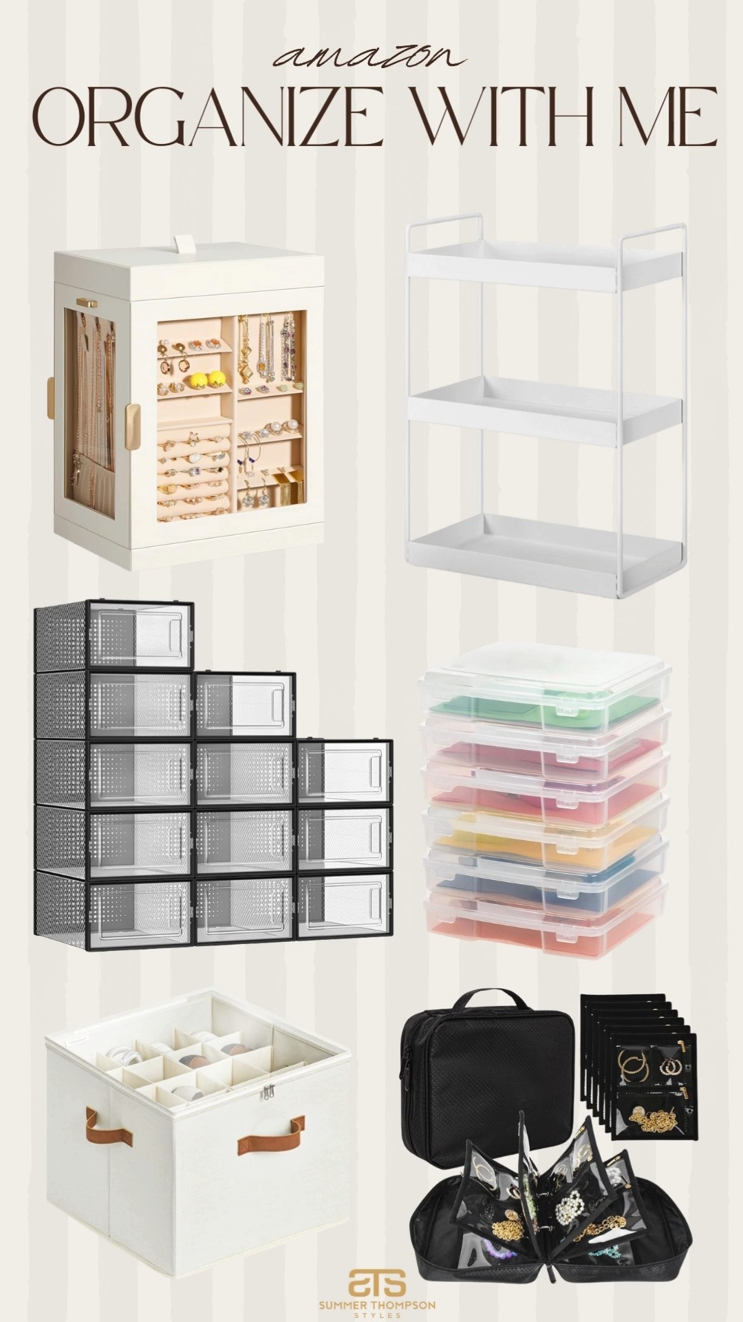 Organization I use all around my home! 

Jewelry organization. Tiered shelves. Shoes. Home organization must haves. Closet. Trending. Best sellers. Viral. Affordable  

#LTKSeasonal #LTKFindsUnder100 #LTKHome