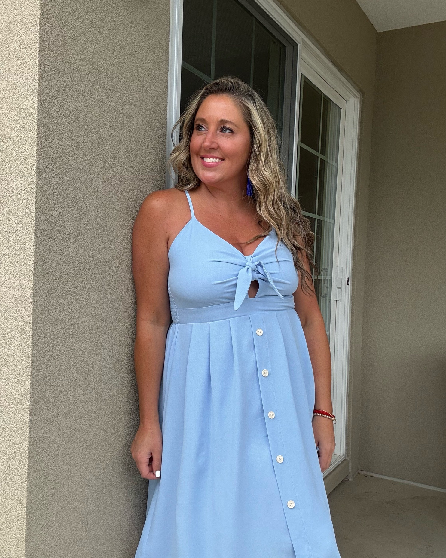 Love this dress! 🩵

The color & style are perfect! This dress come in many color options, I am wearing a size medium for reference

#LTKOver40 #LTKootd