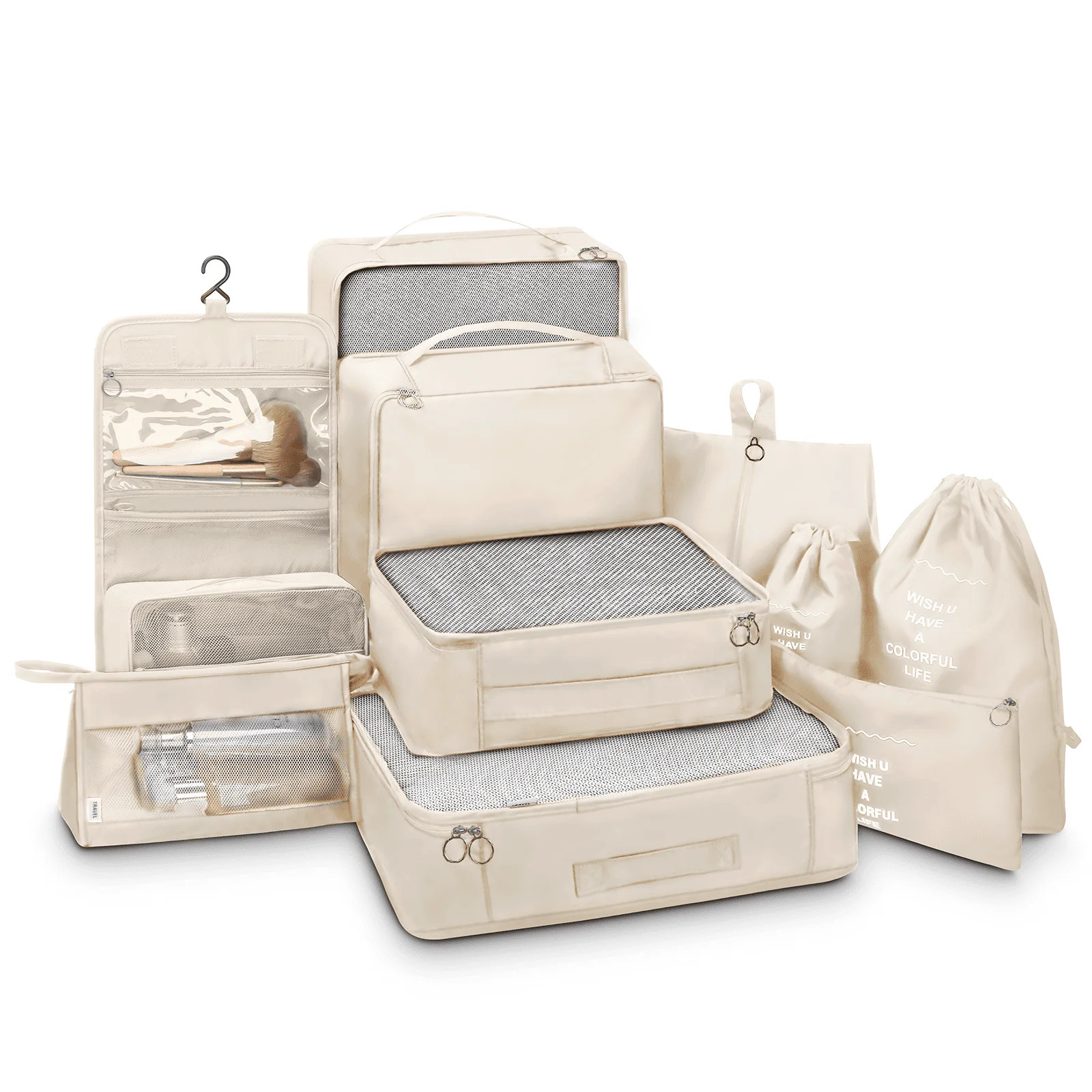 Joyway Packing Cubes 10 Piece Travel Packing Organizers with Extra Large Toiletries Bag for Cloth... | Walmart (US)