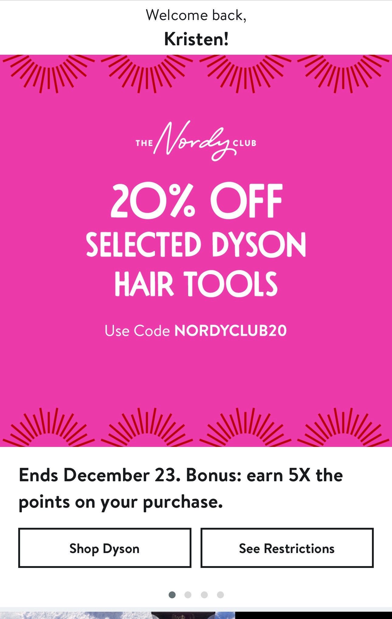 Dyson sale and extra points! 

#LTKGiftGuide #LTKHoliday #LTKsalealert