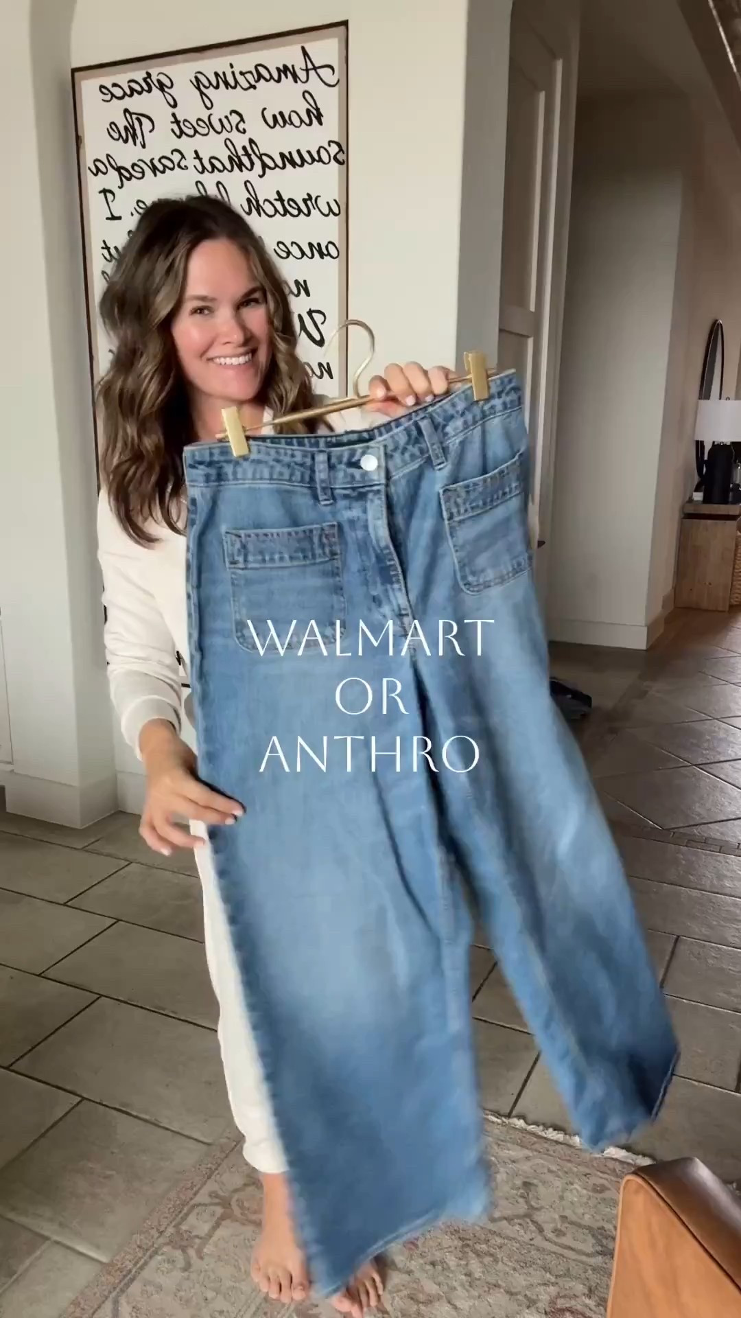 Walmart jeans that look straight out of Anthro-  🤎 Flattering, elevated, and under budget — the kind of everyday denim you can dress up or down and actually wear on repeat. 

#WalmartFashion #AnthroVibes #AffordableDenim 

#LTKootd #LTKgrwm #LTKSaleAlert
