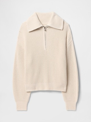 100% Cotton Half-Zip Pullover Sweater | Gap (US)