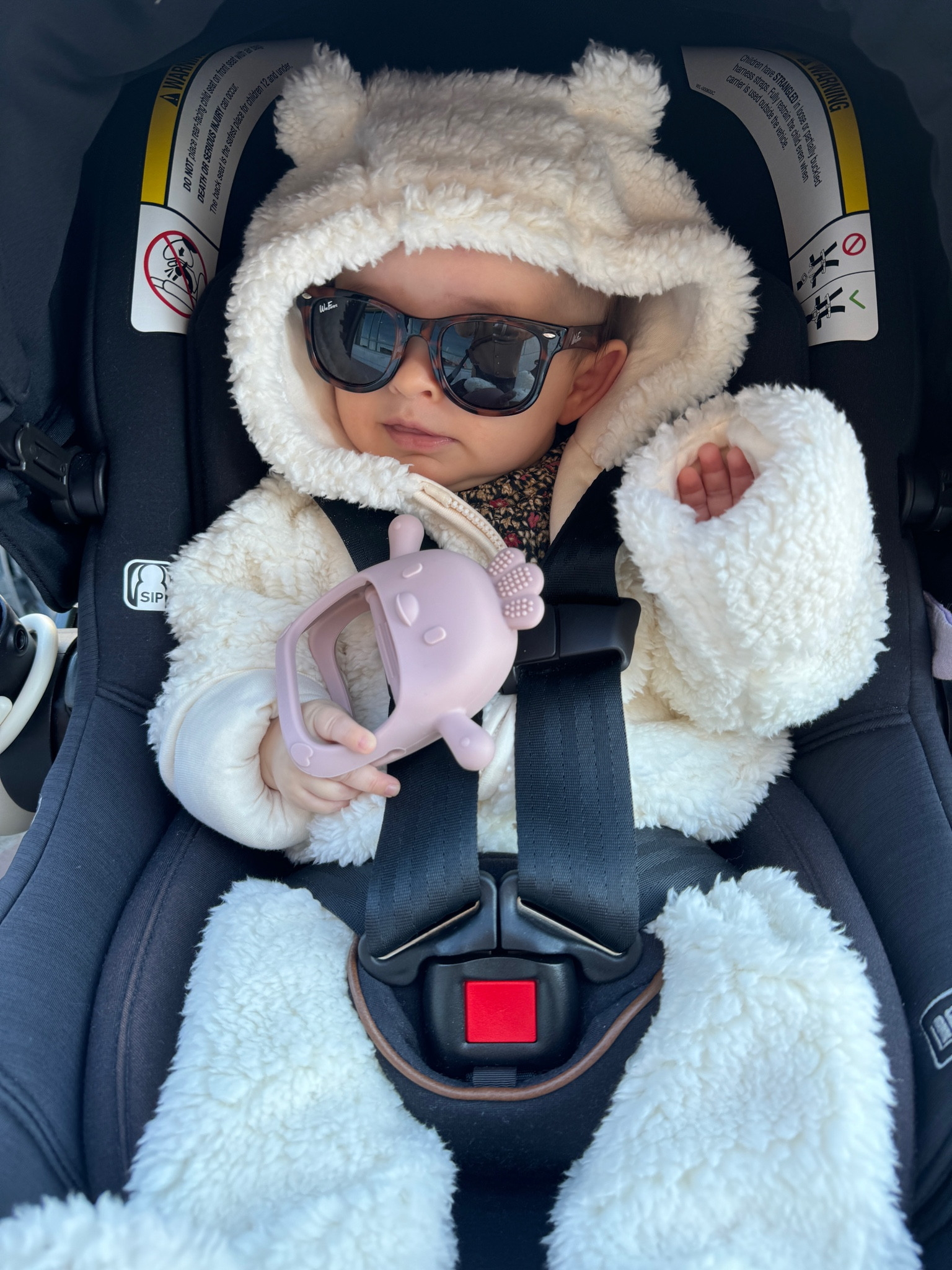 Bundled up in her bear onesie

#LTKBaby #LTKKids #LTKSeasonal