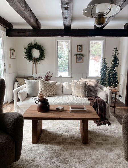 Cozy cabin Christmas living room decor 

#LTKSeasonal #LTKhome #LTKHoliday