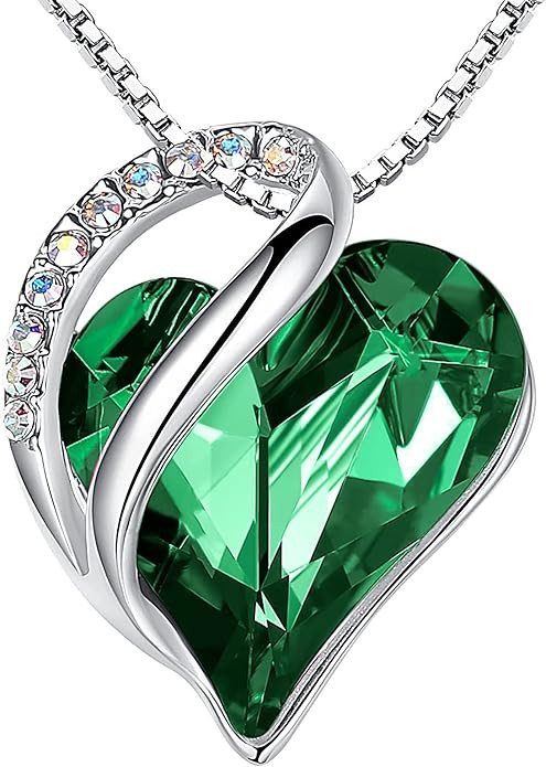 Leafael Necklaces for Women, Infinity Love Birthstone Heart Crystal Pendant, Birthday Jewelry Gif... | Amazon (US)