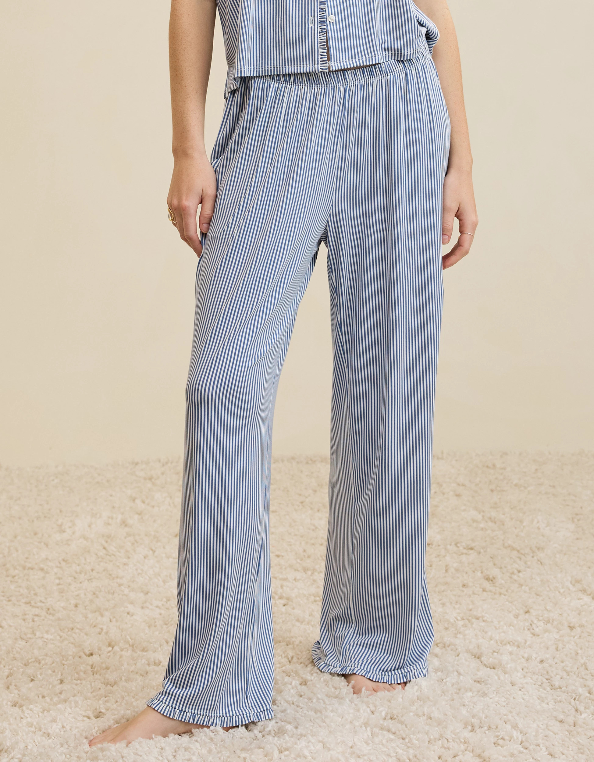 Aerie Real Soft® Ruffle Trouser PJ Pant | Aerie