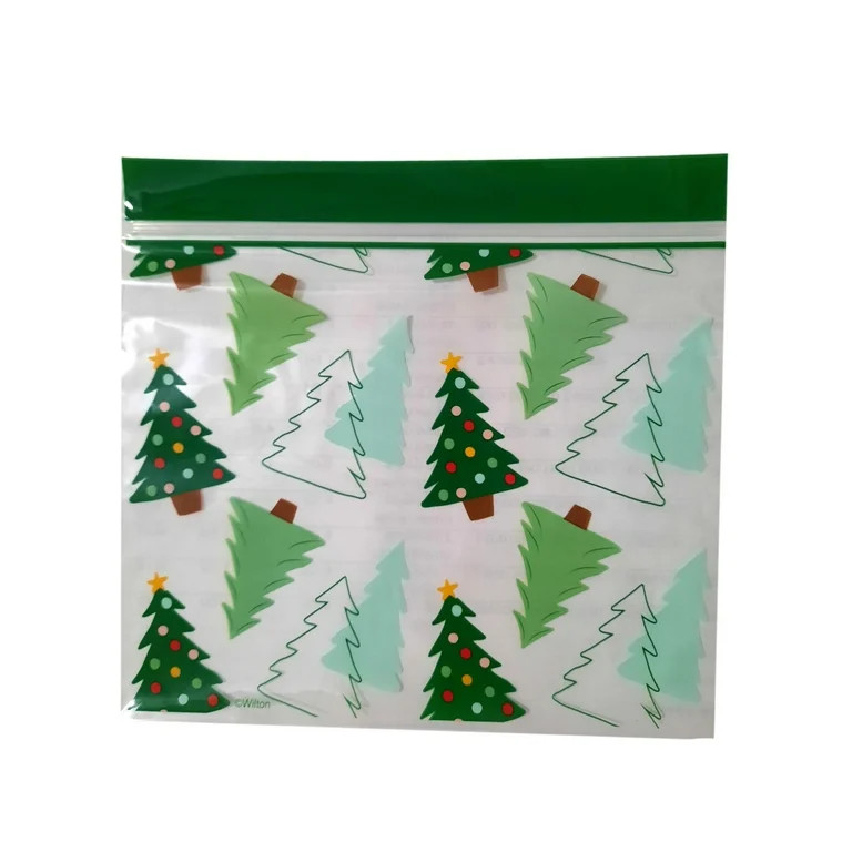 Green Christmas Tree Resealable Treat Sandwich Bags 20 Ct Wilton | Walmart (US)