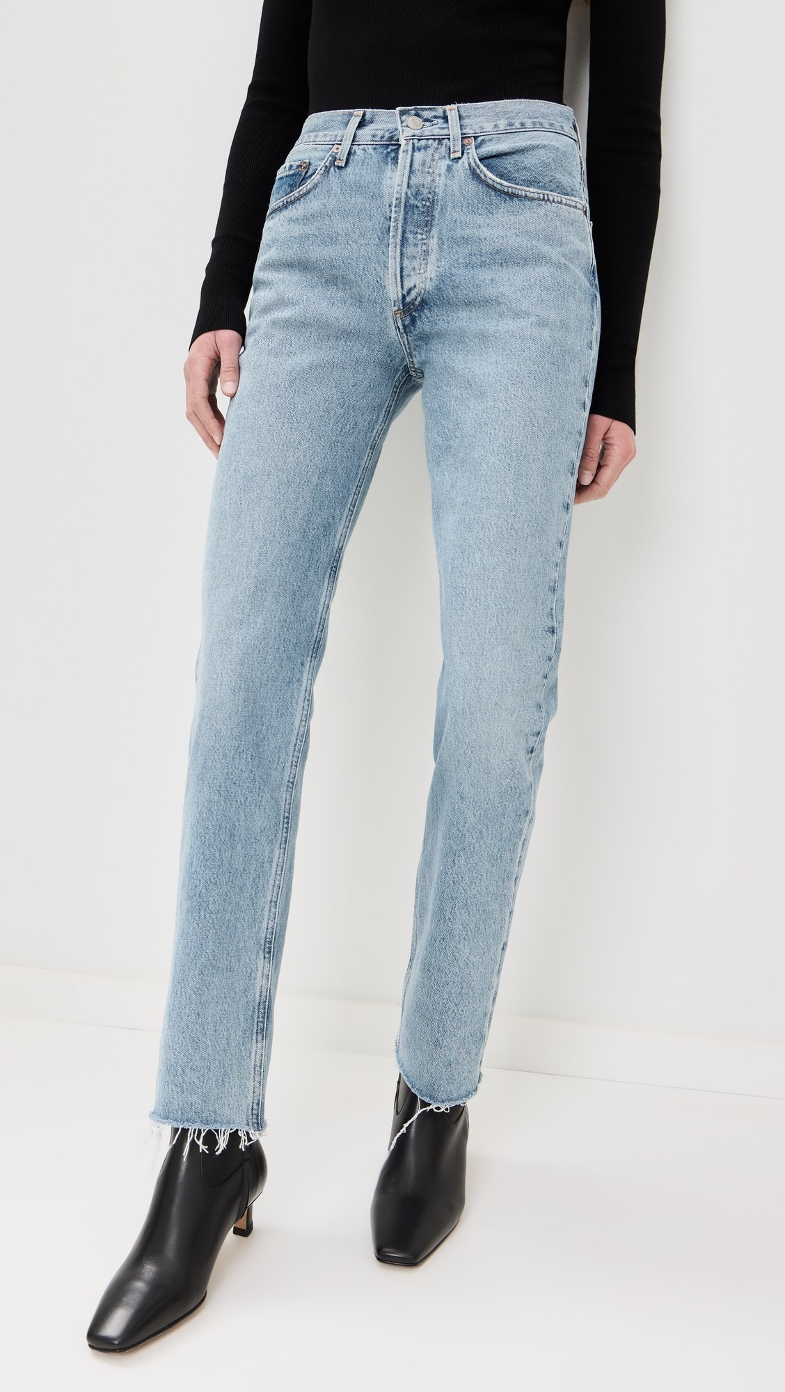 AGOLDE Lana Mid Rise Straight Jeans | Shopbop | Shopbop