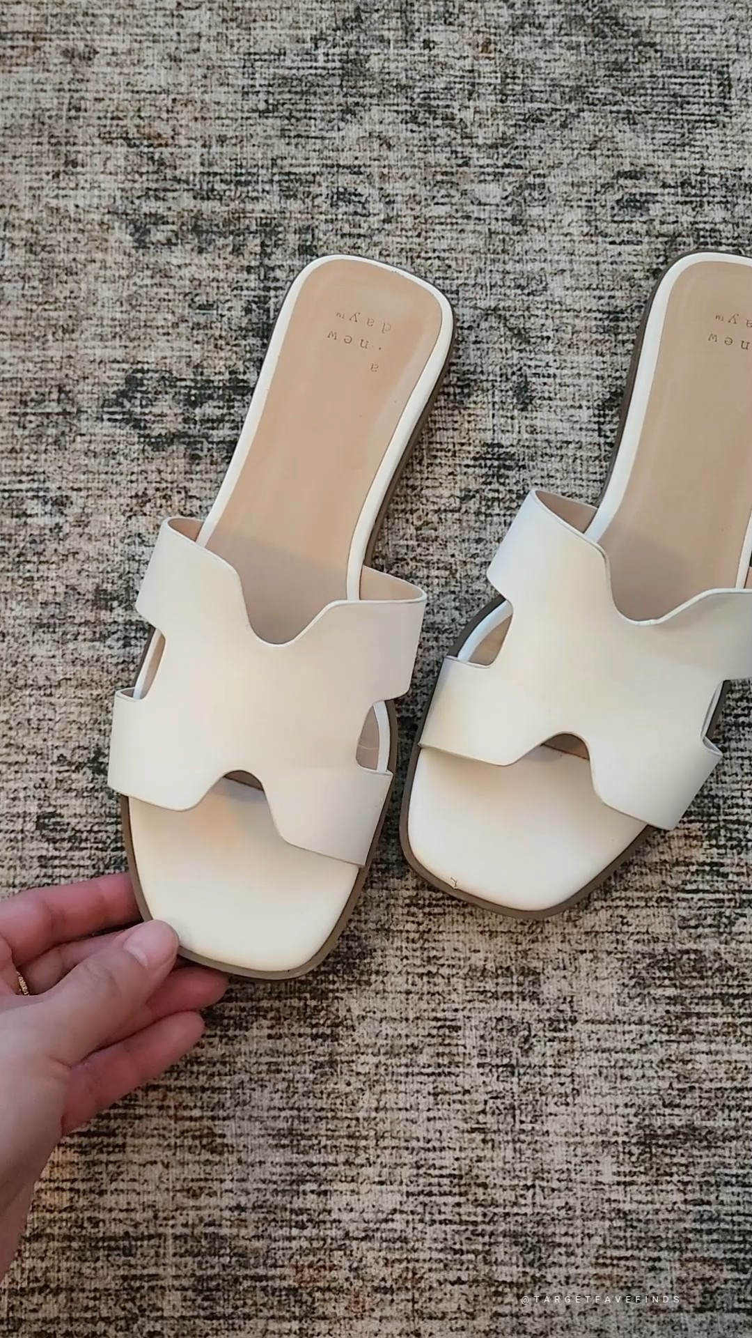 Designer Look for less white sandals, summer shoes, comes in brown, black and woven, true to size, target style, target finds, targetfavefinds 

#LTKVideo #LTKShoeCrush #LTKSaleAlert