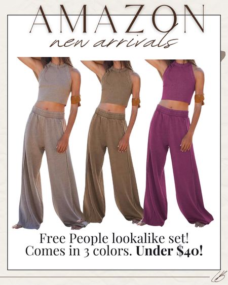 Free People lookalike set from Amazon! Obsessed 😍

#LTKfindsunder50 #LTKstyletip #LTKSeasonal