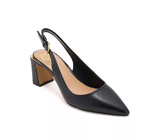Vince Camuto Leather or Suede Slingback Pumps - Hamden-B - QVC.com | QVC