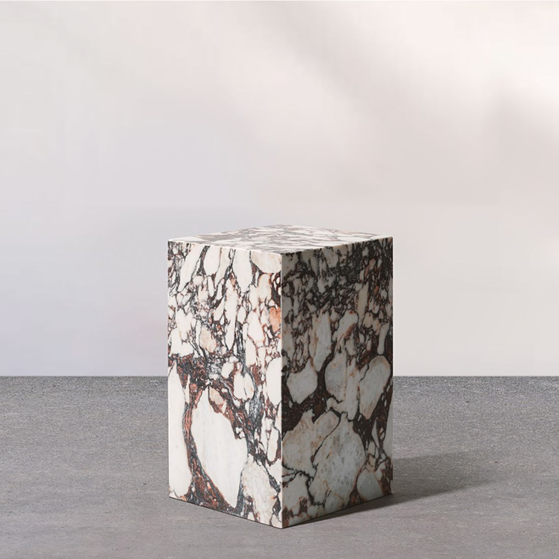 Kaia Marble Plinth Block Tall End Table | Eternity Modern