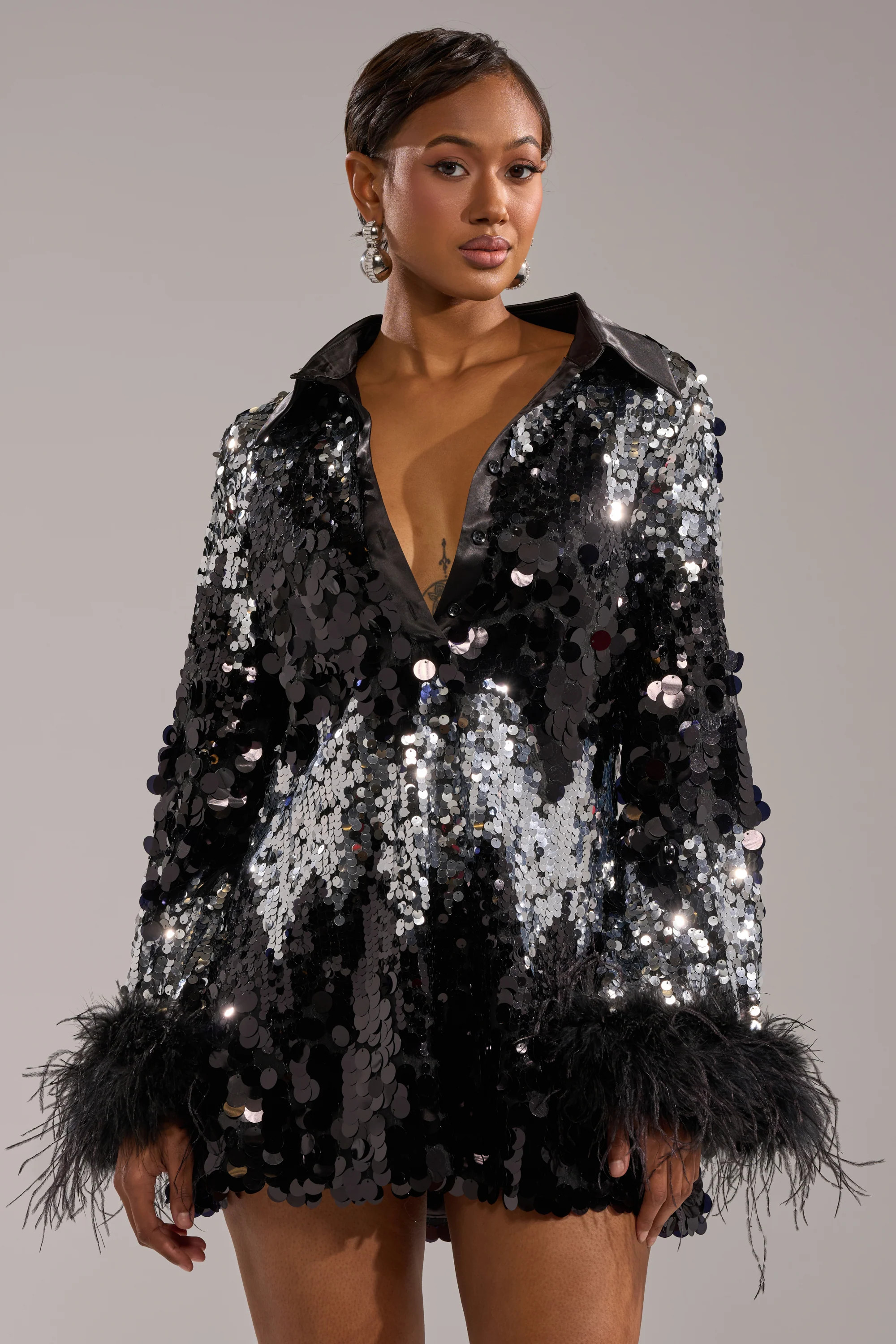 SEQUINS AFTER DARK MINI DRESS | AKIRA