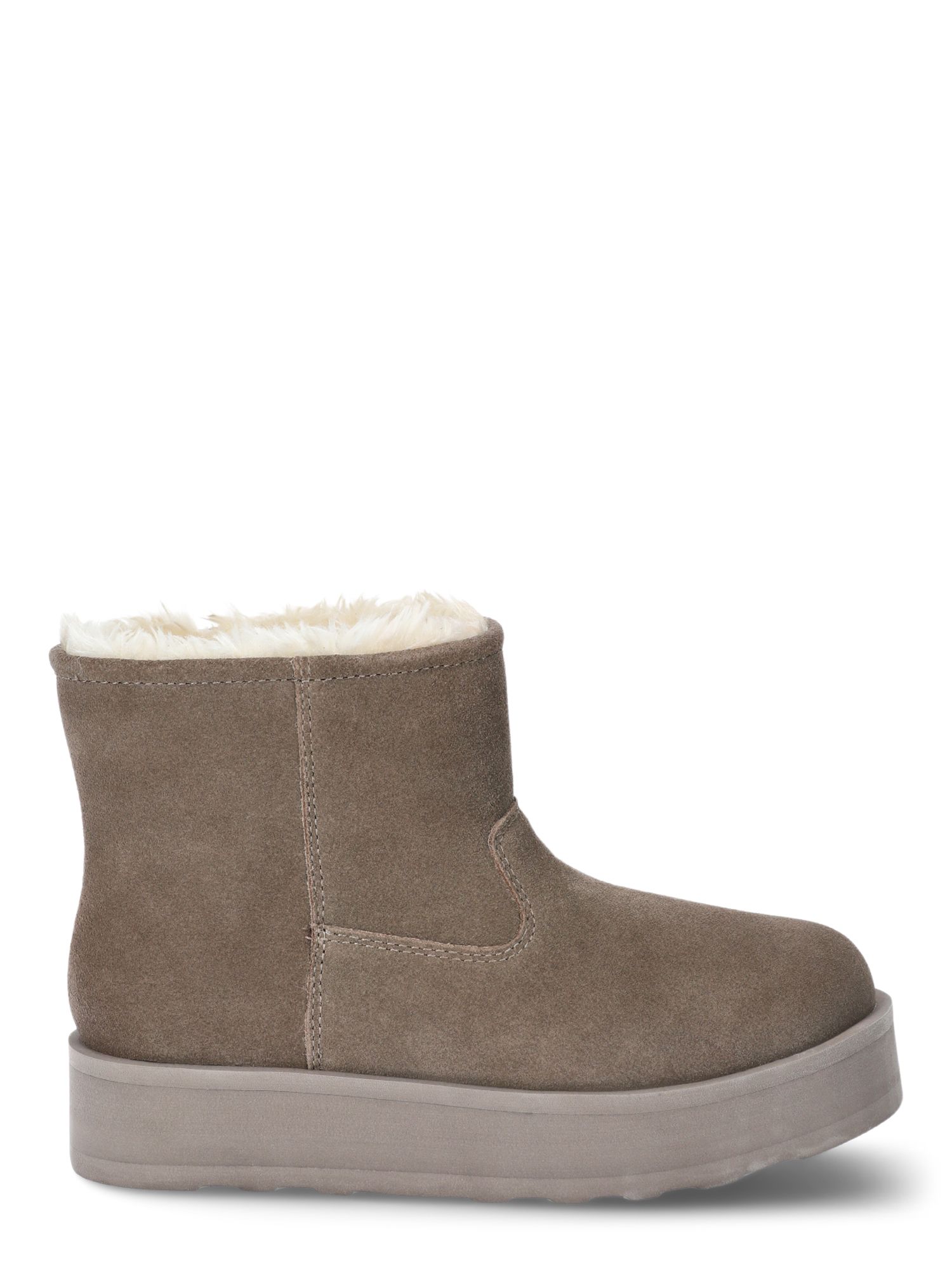 Time and Tru Women's Genuine Suede Platform Cozy Boots, Sizes 6-11 | Walmart (US)