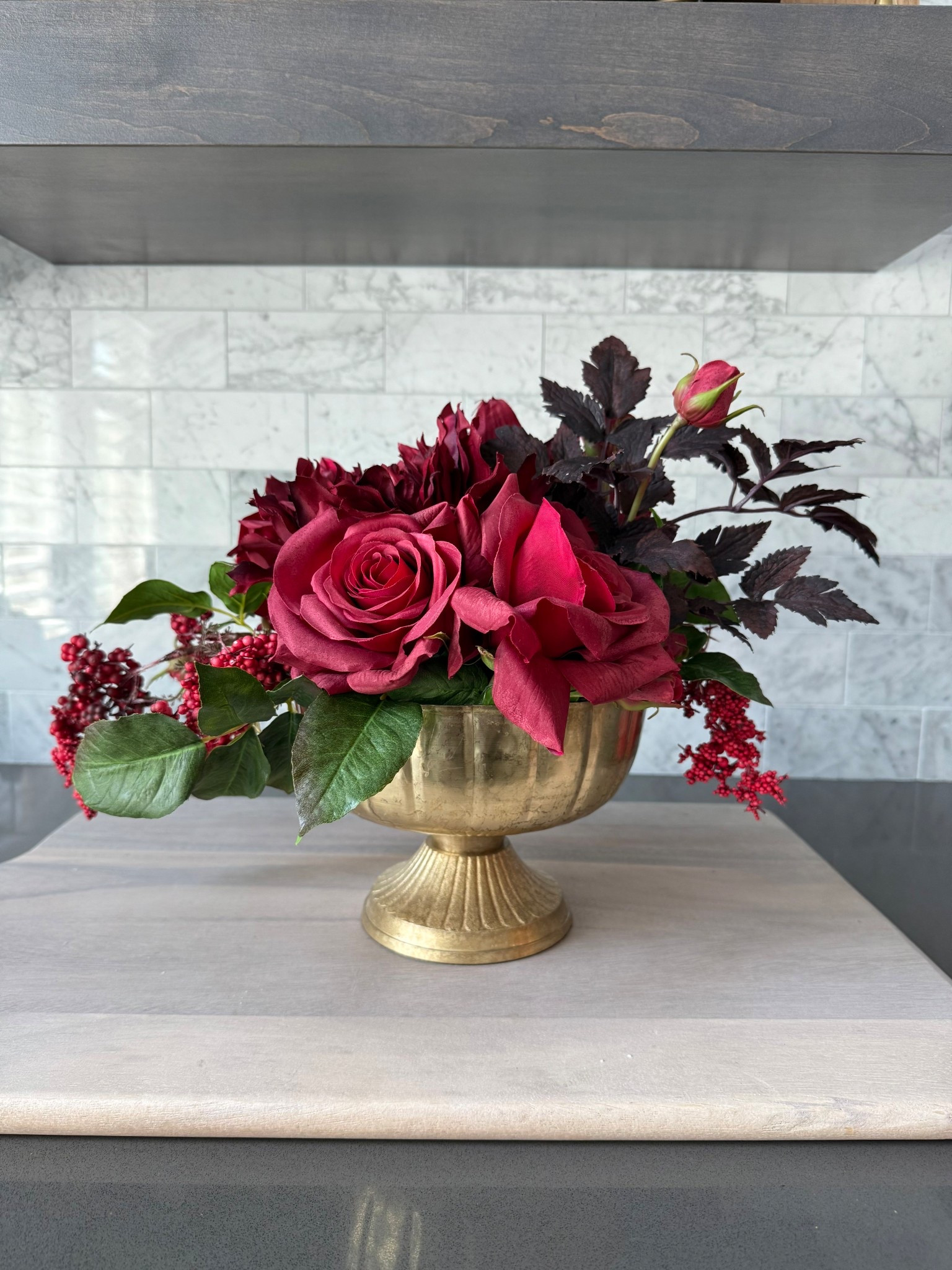 These red roses are by far the most realistic faux roses I have ever seen! I’ve had them out since February and now am reusing for a fall arrangement! The deep red dahlias and dark purple stems add the perfect amount of death for autumn! 

Faux flowers, fall flowers, fall stems 

#LTKautumn #LTKSeasonal #LTKHome