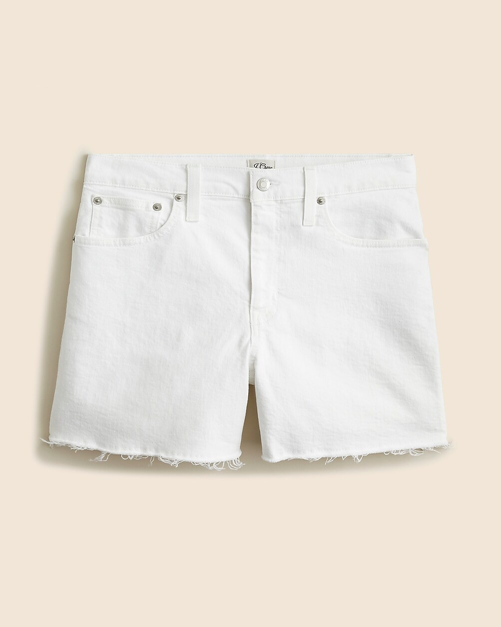 Relaxed denim short in white wash | J. Crew US