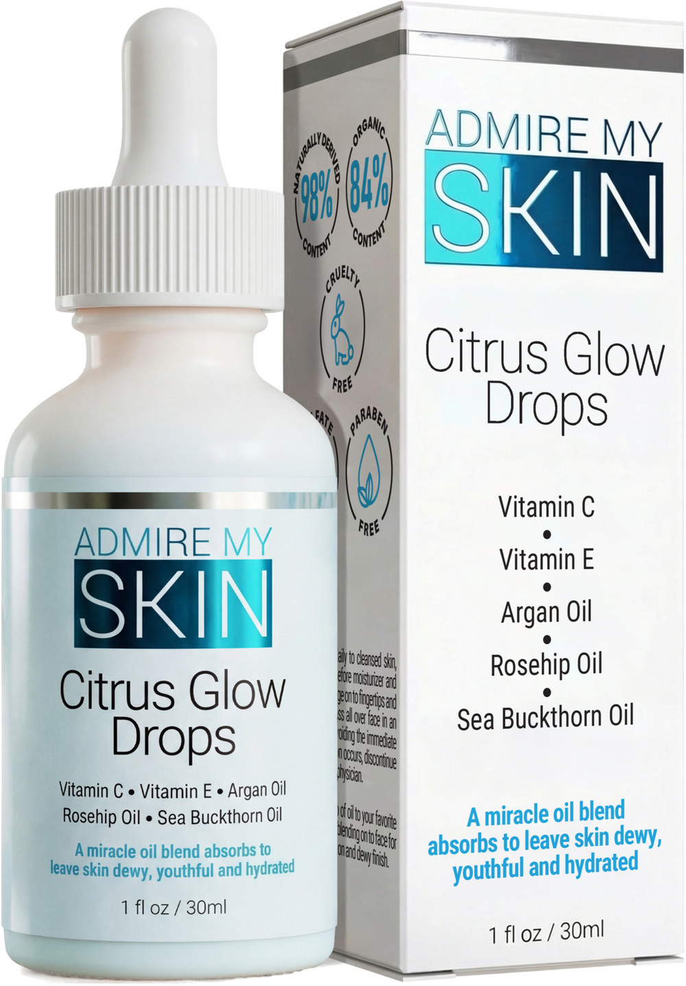 Admire My Skin Citrus Glow Drops Vitamin C Facial Oil | Ulta