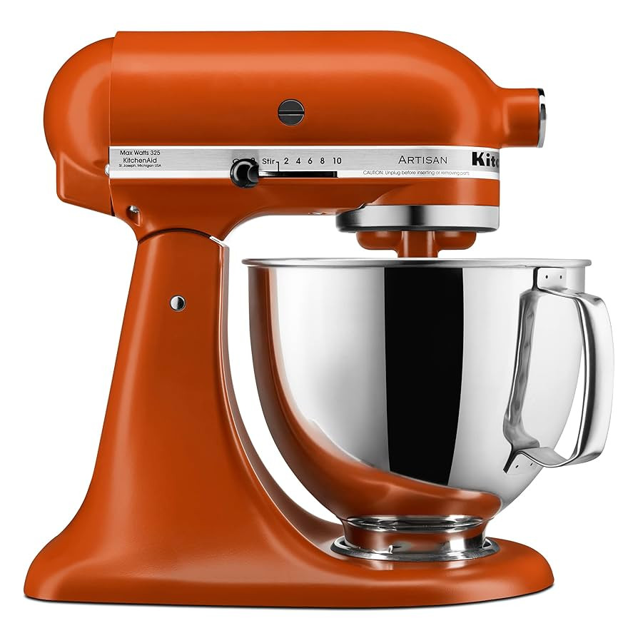 KitchenAid KSM150PSSC Stainless Steel Mixer Bowl, 5 Quart, Scorched Orange | Amazon (US)