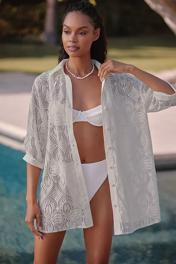 Farm Rio x Anthropologie Classic Buttondown Shirt | Anthropologie (US)