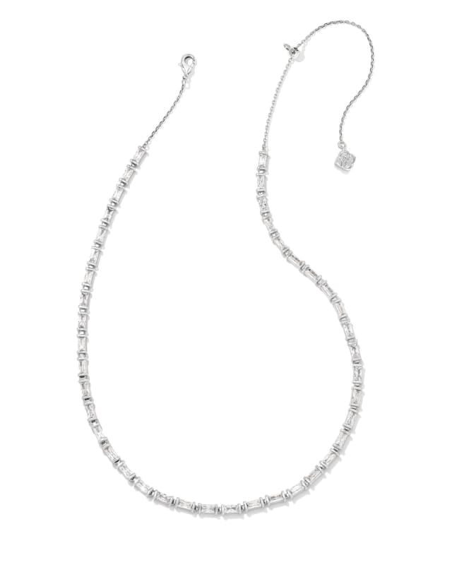 Juliette Silver Strand Necklace in White Crystal | Kendra Scott | Kendra Scott