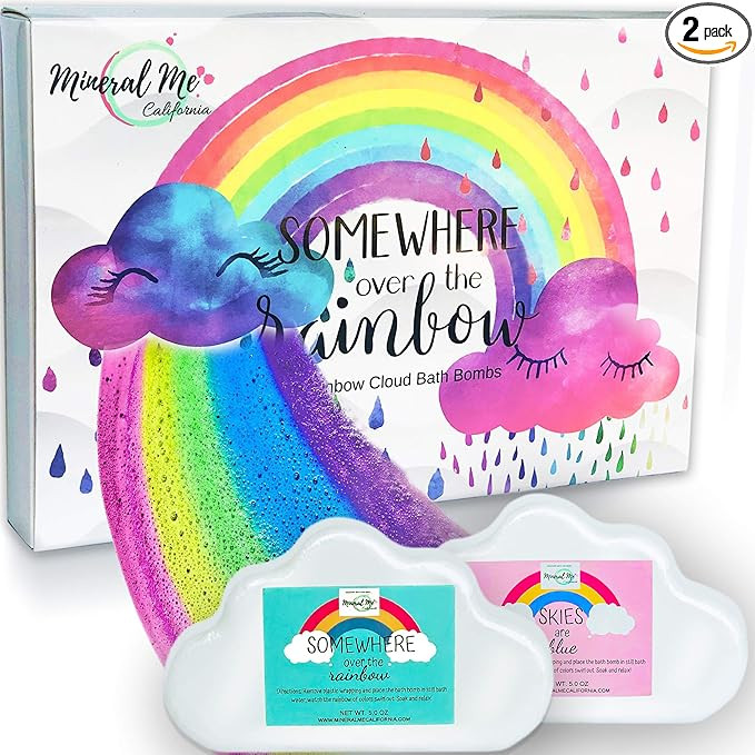 Rainbow Bath Bombs for Kids - All Natural Magic Rainbow BathBombs with Organic Ingredients, Vibra... | Amazon (US)