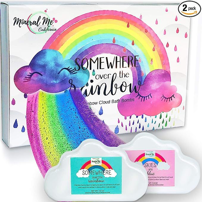 Rainbow Bath Bombs for Kids - All Natural Magic Rainbow BathBombs with Organic Ingredients, Vibra... | Amazon (US)