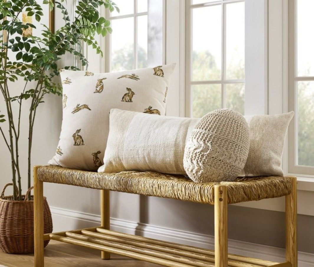 Bench with woven light brown frame Threshold designed by Studio McGee at Target.

We love styling this bench in our client’s entryway, or at the end of a bed. This bench’s woven top gives it a fun vintage charm. The bottom shelf is perfect for storage options.


#LTKFamily #LTKHome #LTKU