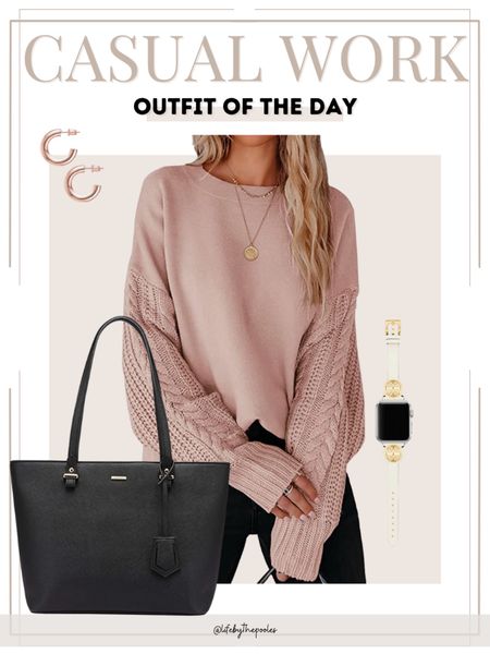 Work outfit, winter outfit, winter fashion, spring outfit, early spring outfit, spring fashion, February outfits, pink sweater, workwear, business casual, office outfit, amazon fashion, amazon style, oversized sweater, 

#LTKstyletip #LTKunder50 #LTKworkwear