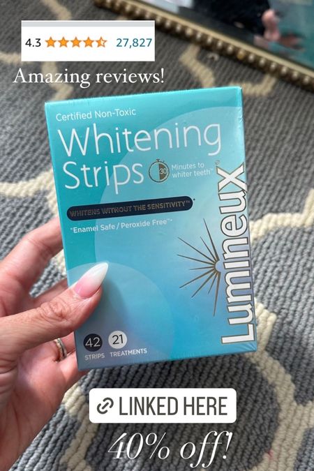  Non toxic teeth whitening strips 40% off today only!!! These do not cashew teeth or gum sensitivity - I’ve been using since last November!!

#LTKxPrime #LTKsalealert #LTKbeauty