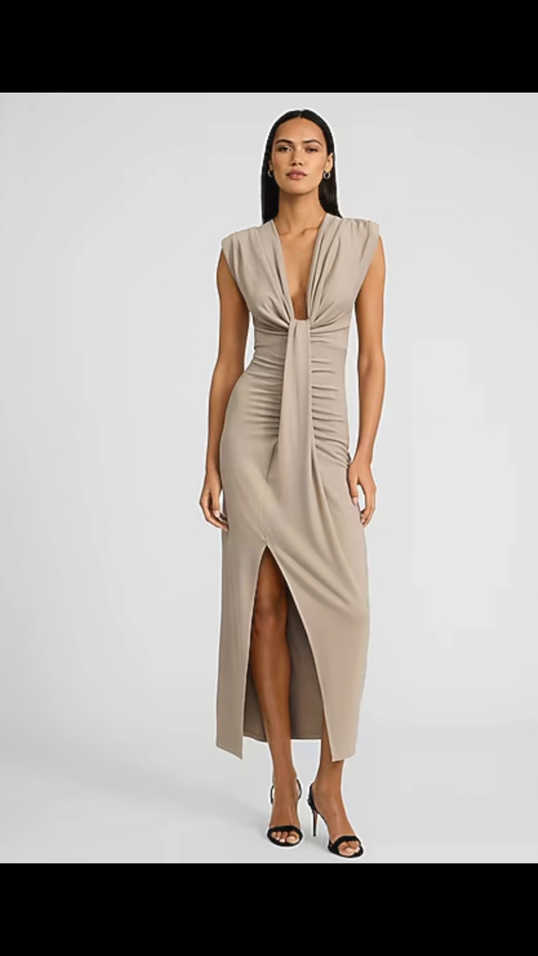 This knit dress has it all from the plunging neckline, chic draping, and flattering ruching. A show stopping dress for your next dressed up outing.

Fabric:
Rayon/Spandex

#elevatedstyle #sexydress 

#LTKootd #LTKOver40 #LTKMidsize
