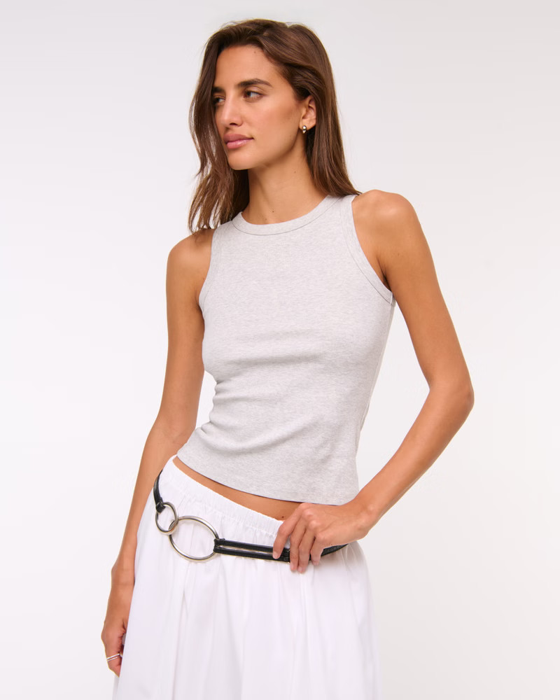 Vintage Rib Tuckable Crew Tank | Abercrombie & Fitch (US)