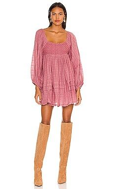Free People Ari Mini Dress in Dried Currant from Revolve.com | Revolve Clothing (Global)