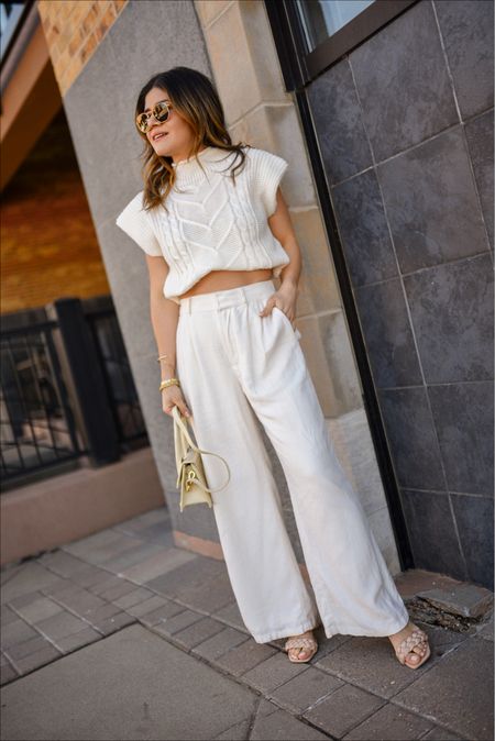 A spring neutral look to wear right now!
Cable knot top runs tts. Size small.
Linen pants size 24 short
Spring outfits, easter outfit, abercrombie pants, abercrombie style

#LTKSeasonal #LTKitbag #LTKunder100